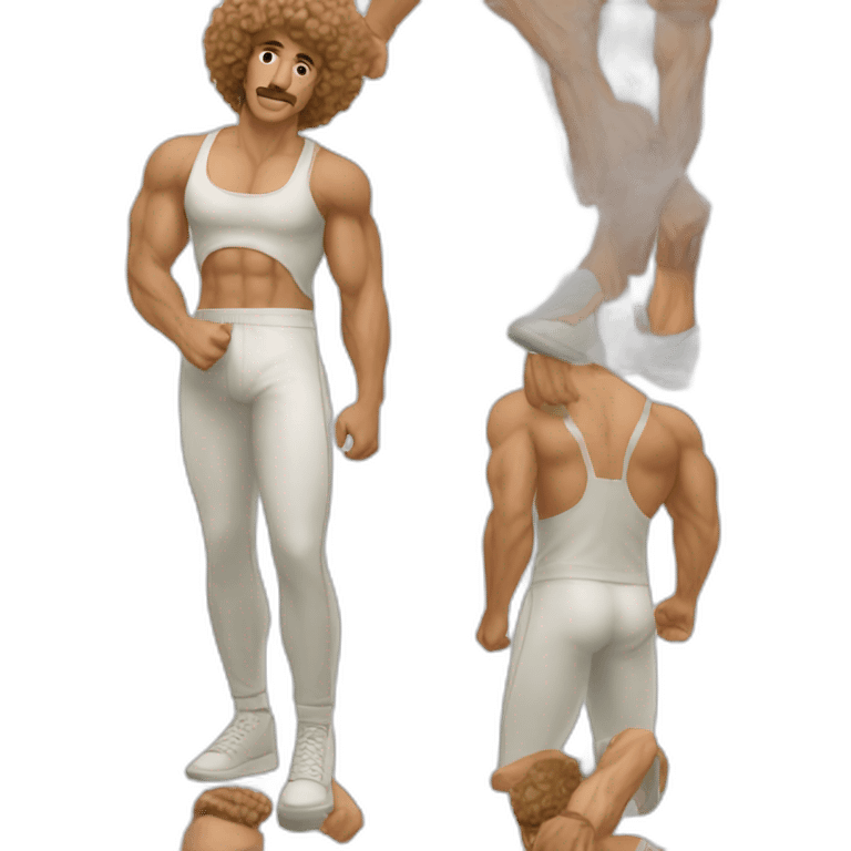 Classic 70s workout clothes for white men emoji