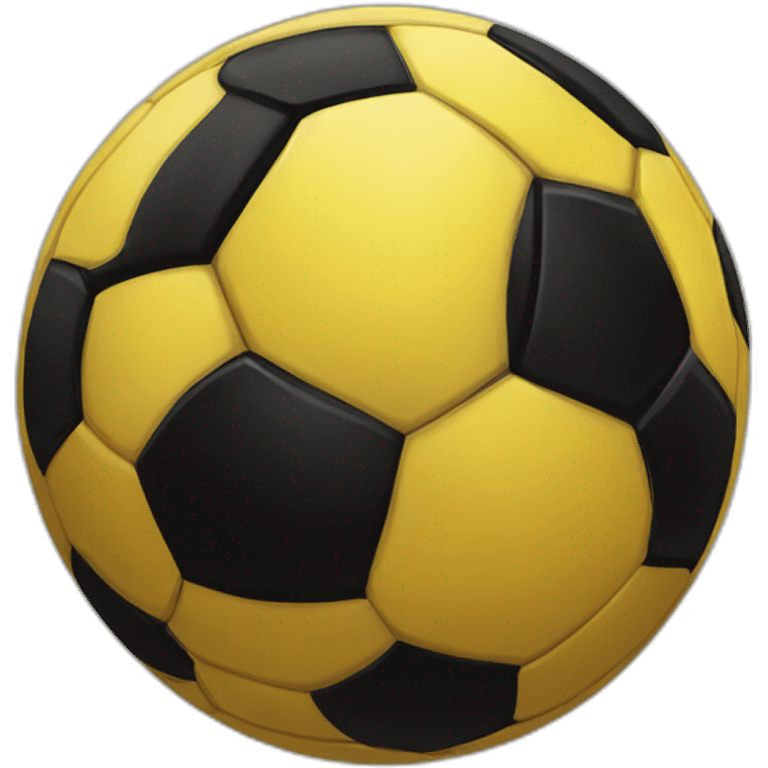 yellow and black soccer ball emoji