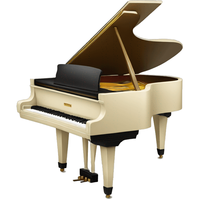 Cream grand piano  emoji