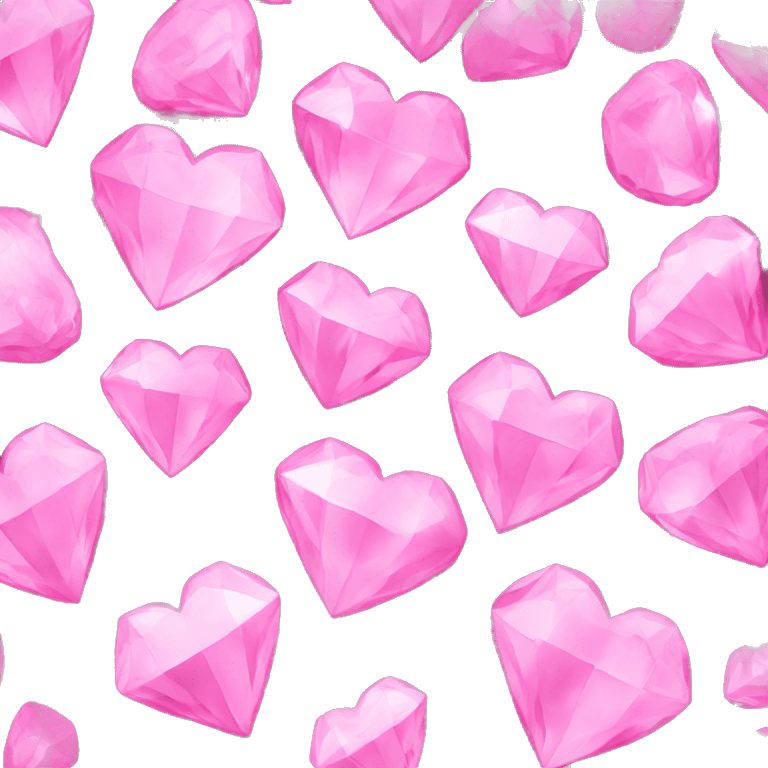 Pink diamond heart emoji