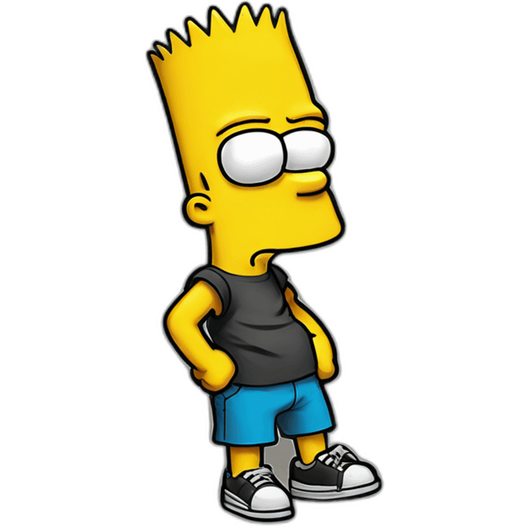 Bart Simpson fait grafitie  emoji