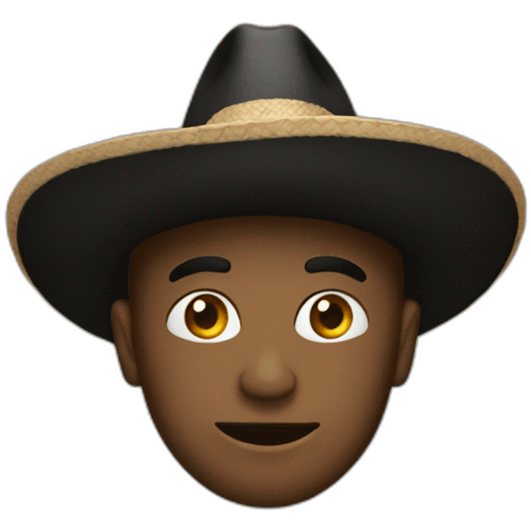 Emogi de una persona con sombrero negro emoji