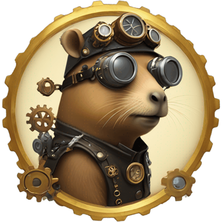 capybara steampunk 3/4 turn emoji