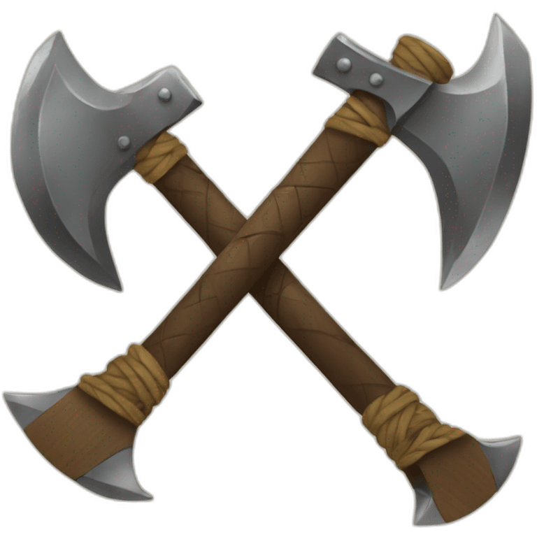 Crossed axes viking  emoji