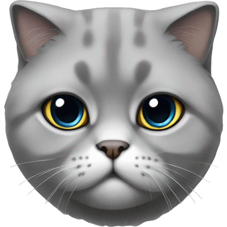 Grey Scottish fold cat  emoji