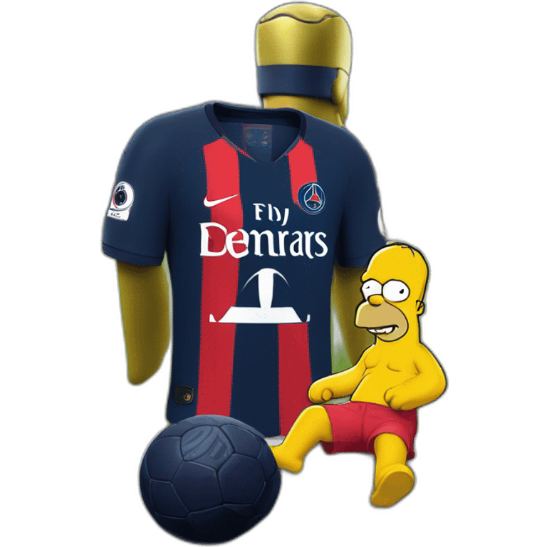 homer simpson et maillot du psg emoji