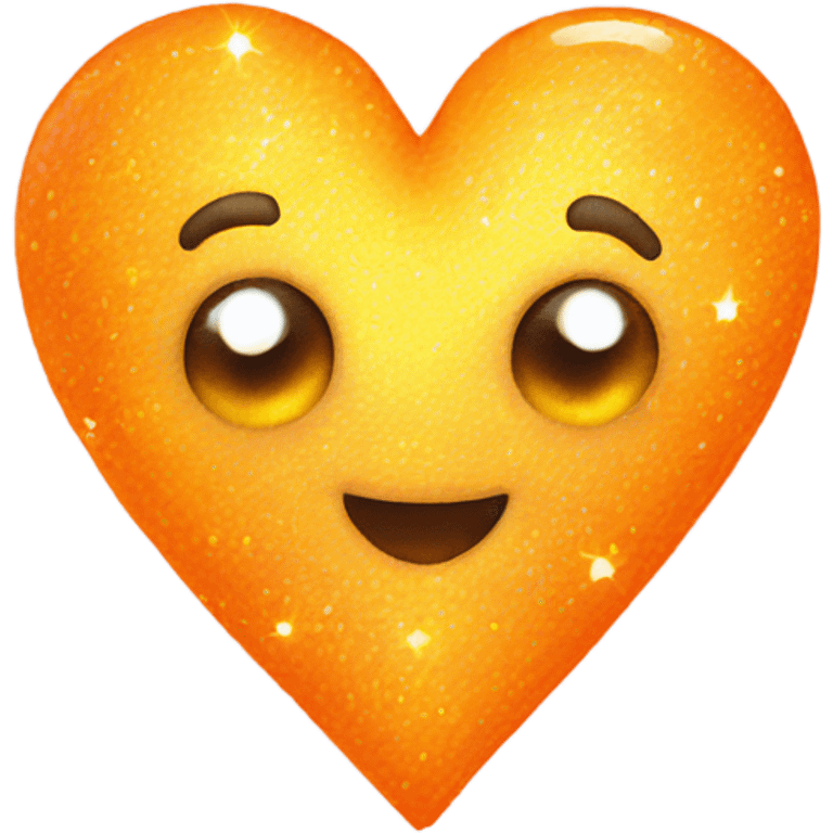 orange heart with sparkles  emoji