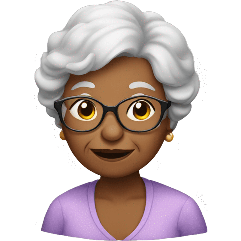 Grandma winky kiss emoji