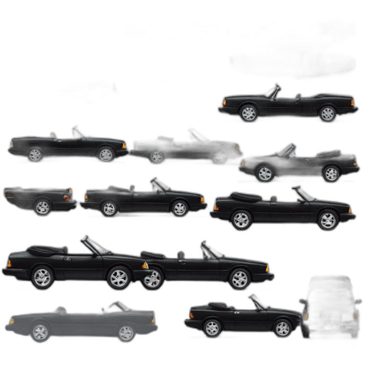 Saab 900 convertible black emoji