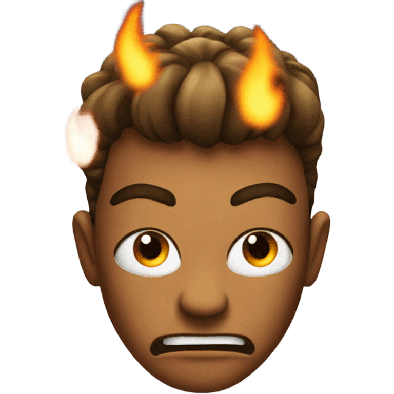 Face emoji with flames  emoji