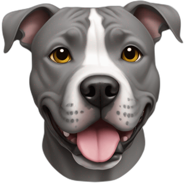 Gray american staffordshire terrier emoji