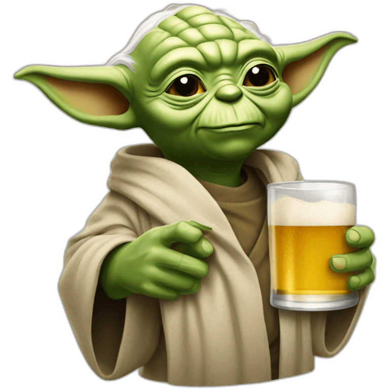 Yoda qui boit une bière emoji