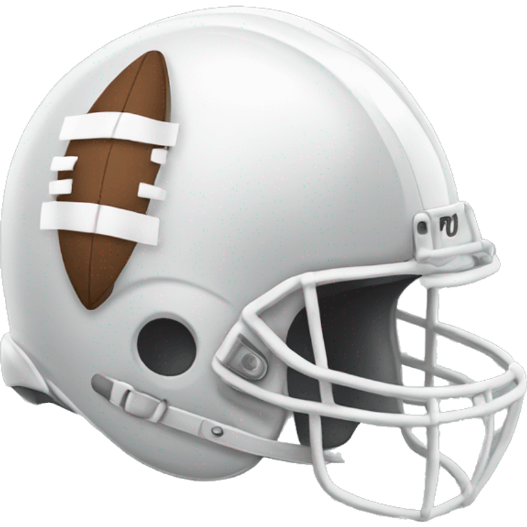 football helmet with a white bow emoji