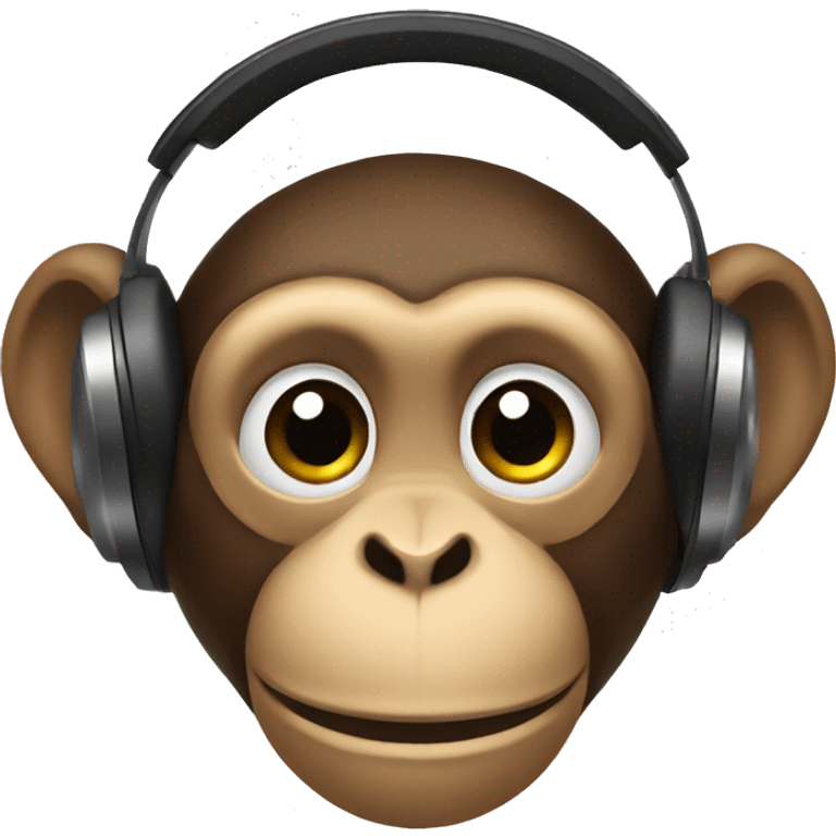 Monkey with music headset emoji