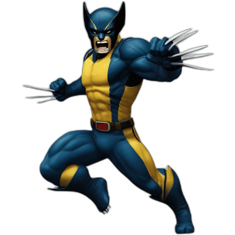 Wolverine kicking emoji