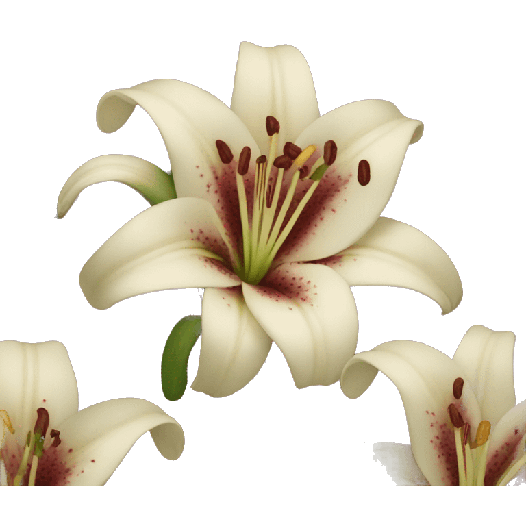 realistic burgundy lily emoji