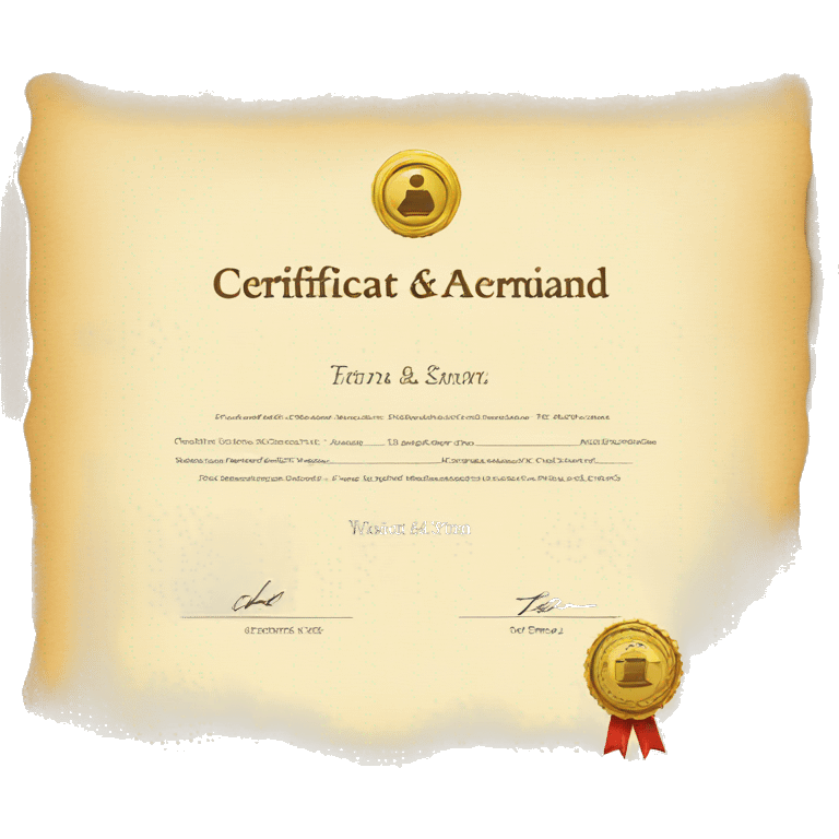 Certificate  emoji