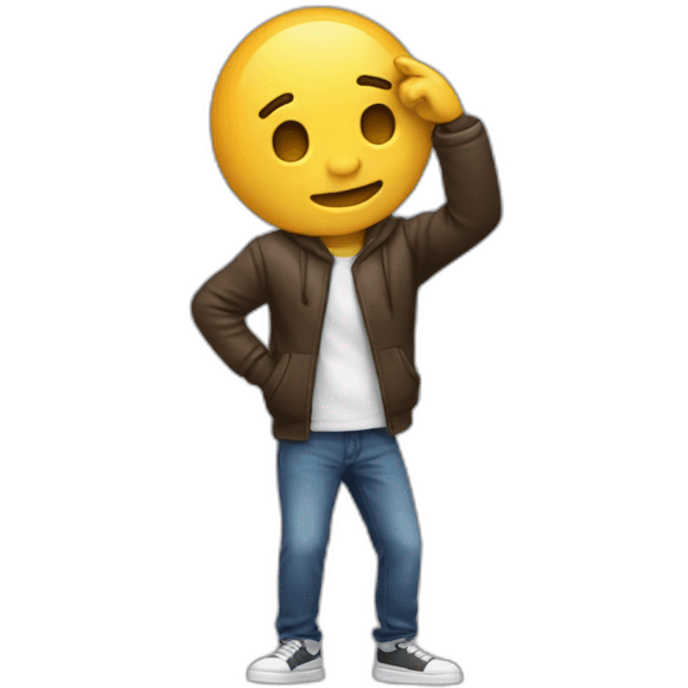 Personne qui fait un dab emoji