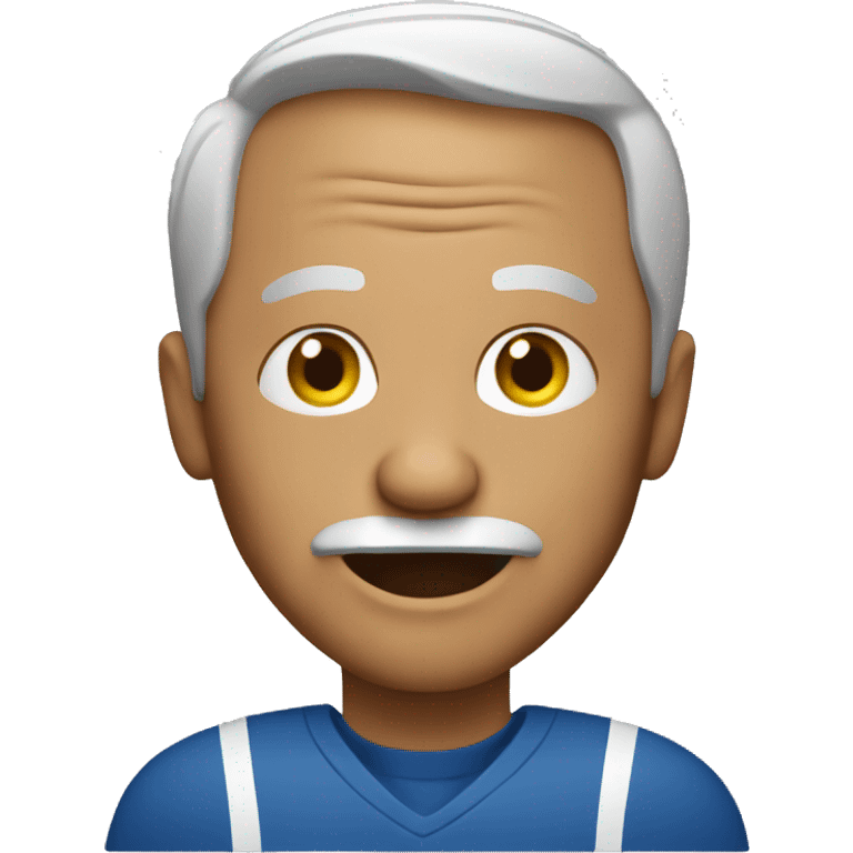 Older guy with football  emoji