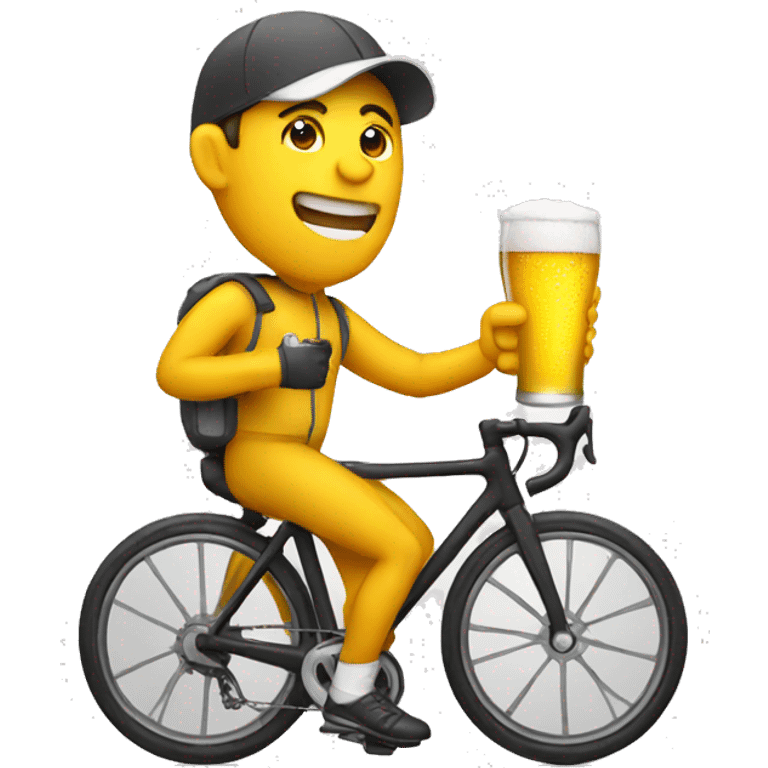 cyclist drink beer emoji