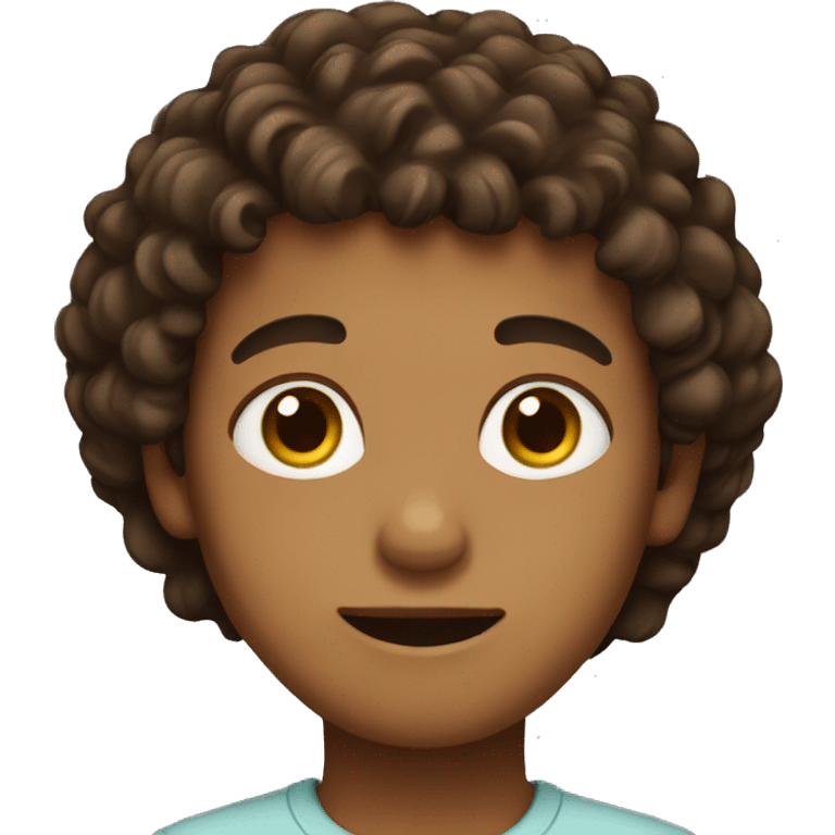 boy with brown curls and brown eyes and an light beard  emoji