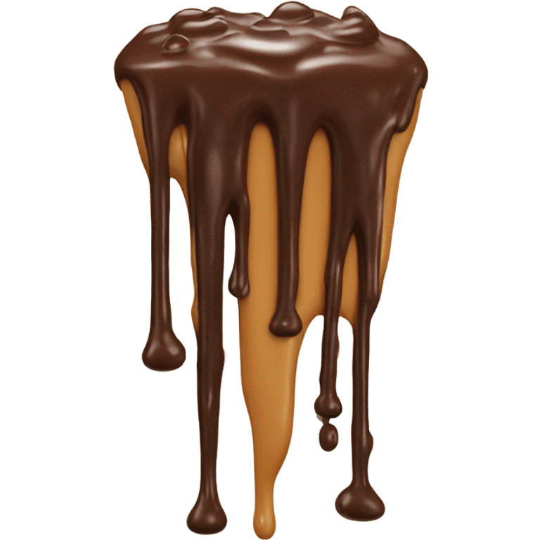 Melted crunchy Shmorth with melted choclet falling  emoji