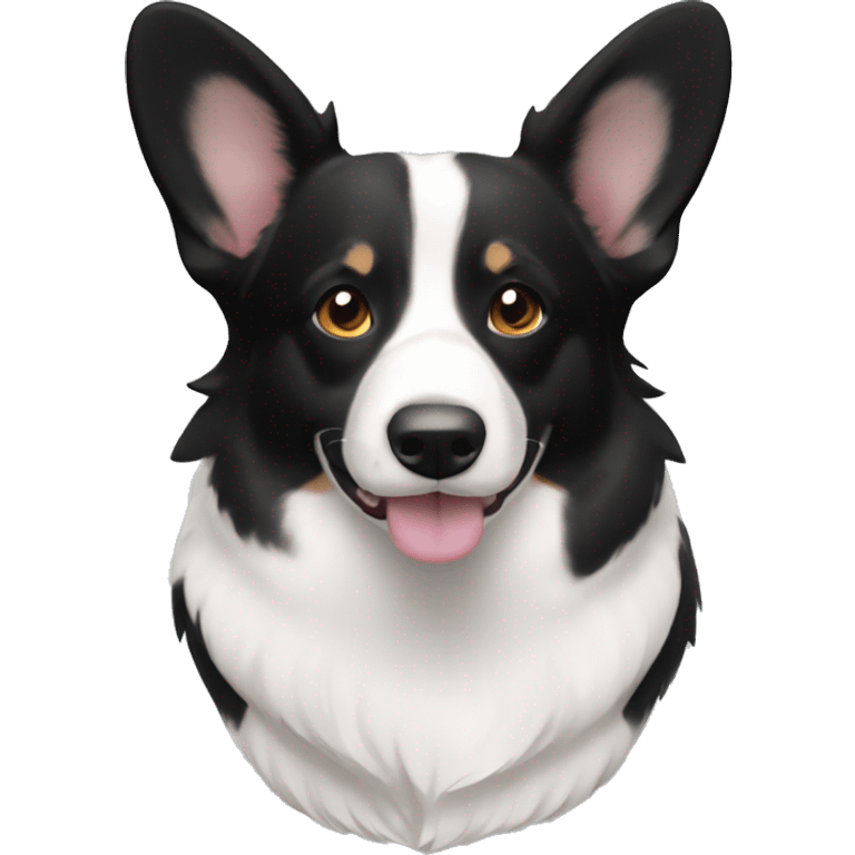 cardigan welsh corgi black and white emoji