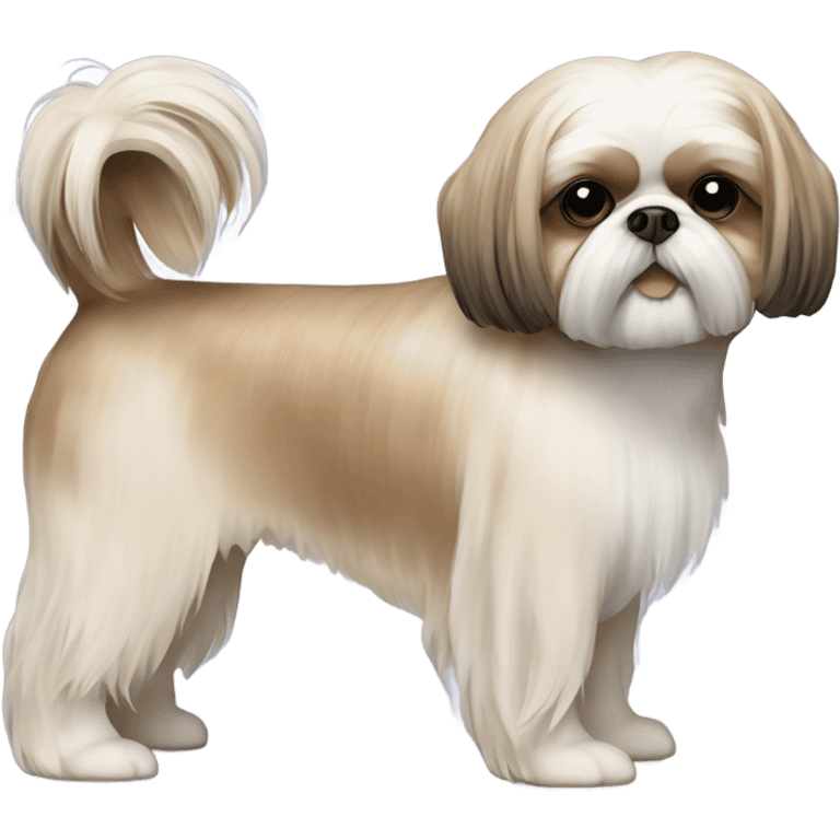 beige shih tzu with hair cut  emoji