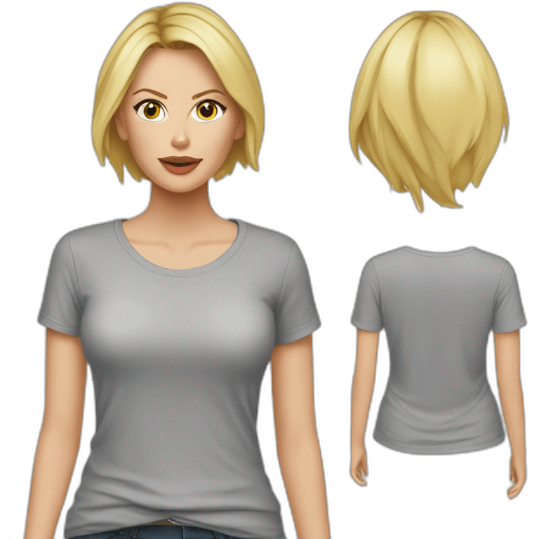 charlize theron wearing t-shirt emoji