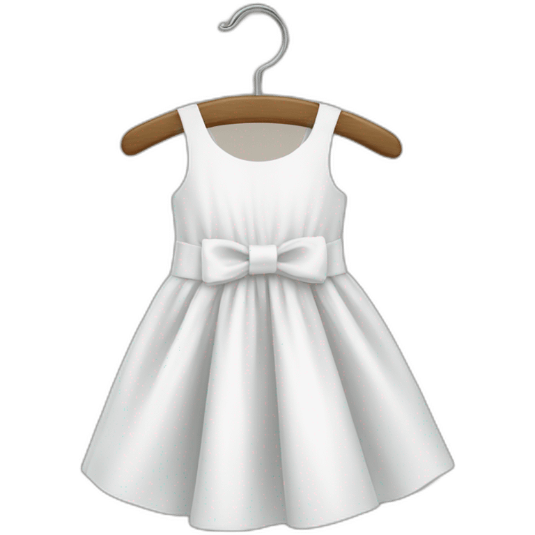 White dress for children on clothes hanger emoji