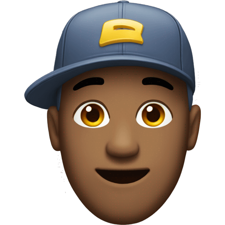 man with cap on winking  emoji