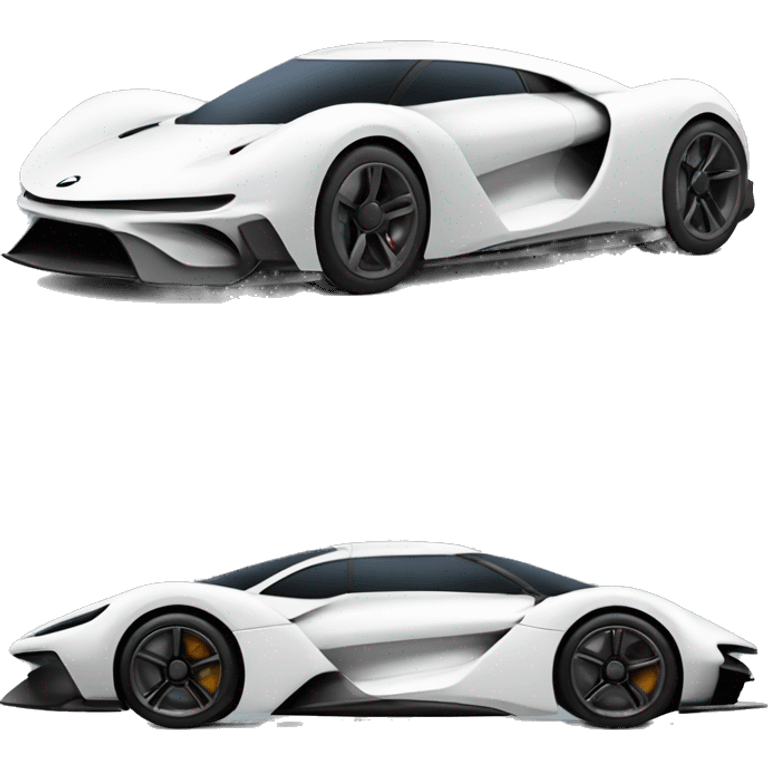 Side view of Aerodynamic Princess Leia super hypercar emoji