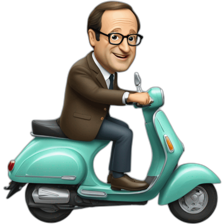 françàis hollande en scooter emoji