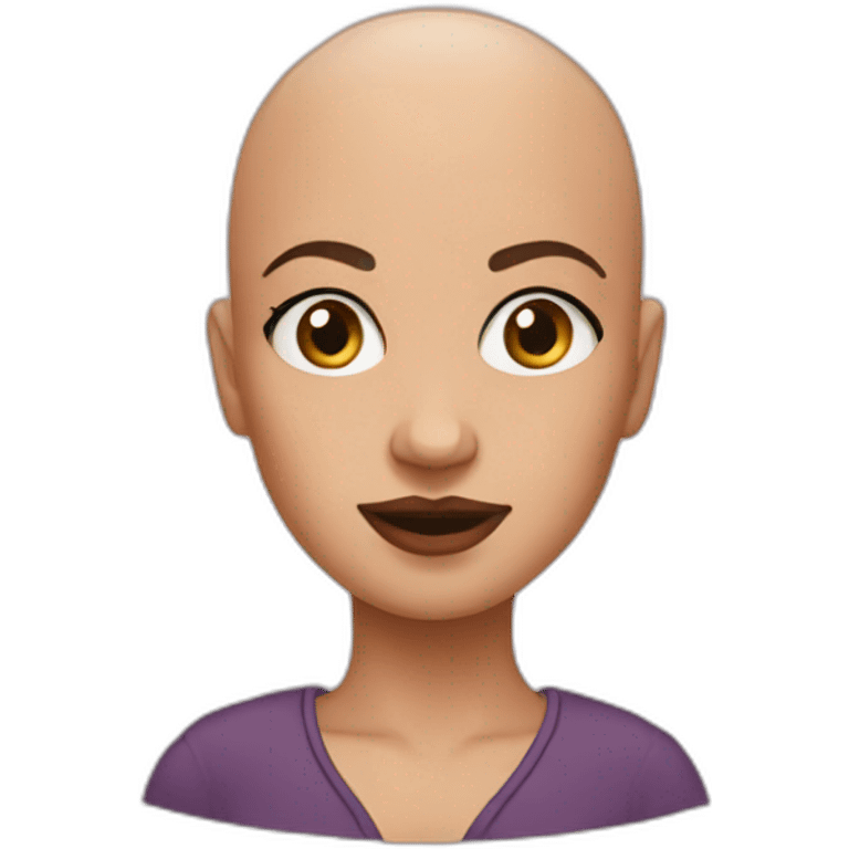 Bald girl emoji