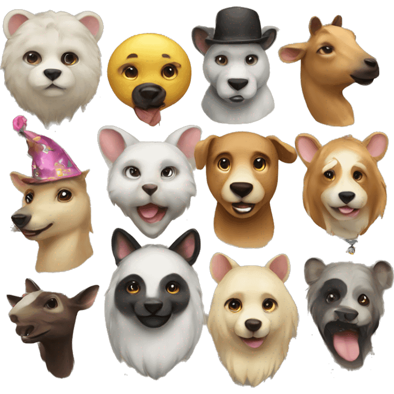 Animal party emoji