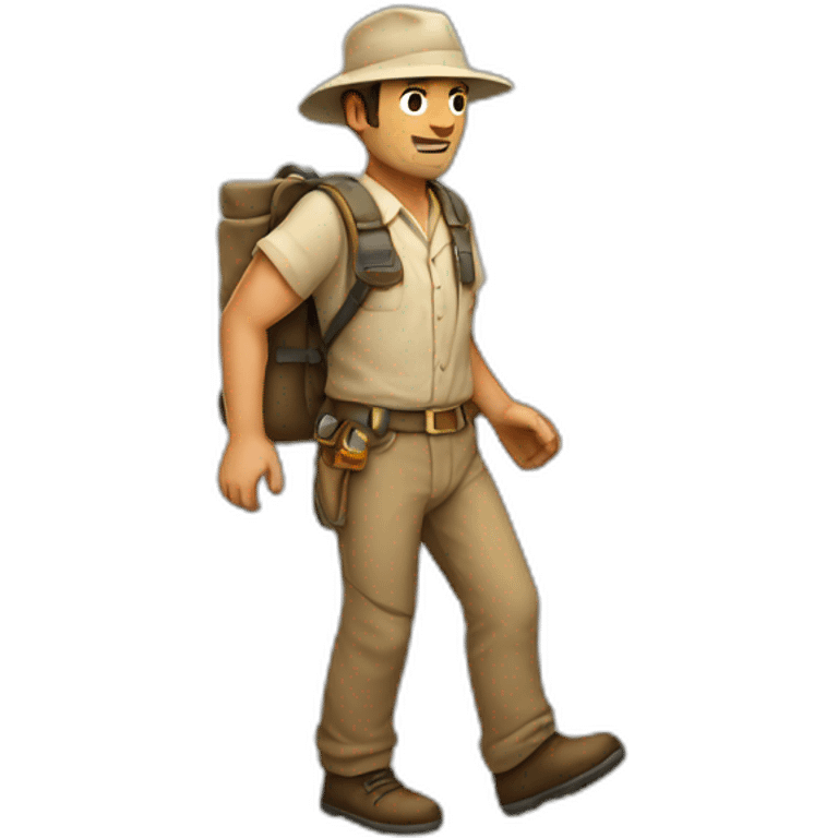 archaeologist walking emoji