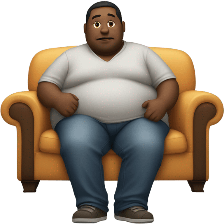 fat guy on couch emoji