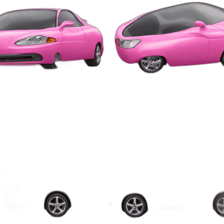 Fishia pink car  emoji