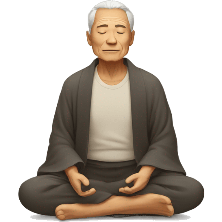 elder man meditating emoji