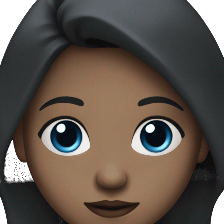 witch with White skin brown hair blue eyes and black dress  emoji