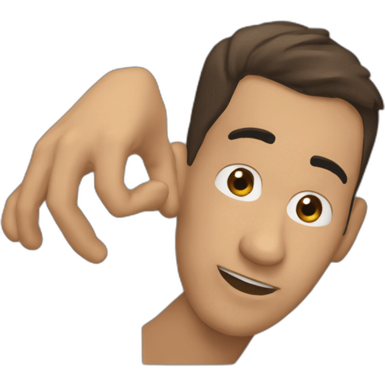 Genera una mano saludado sin el dedo índice  emoji