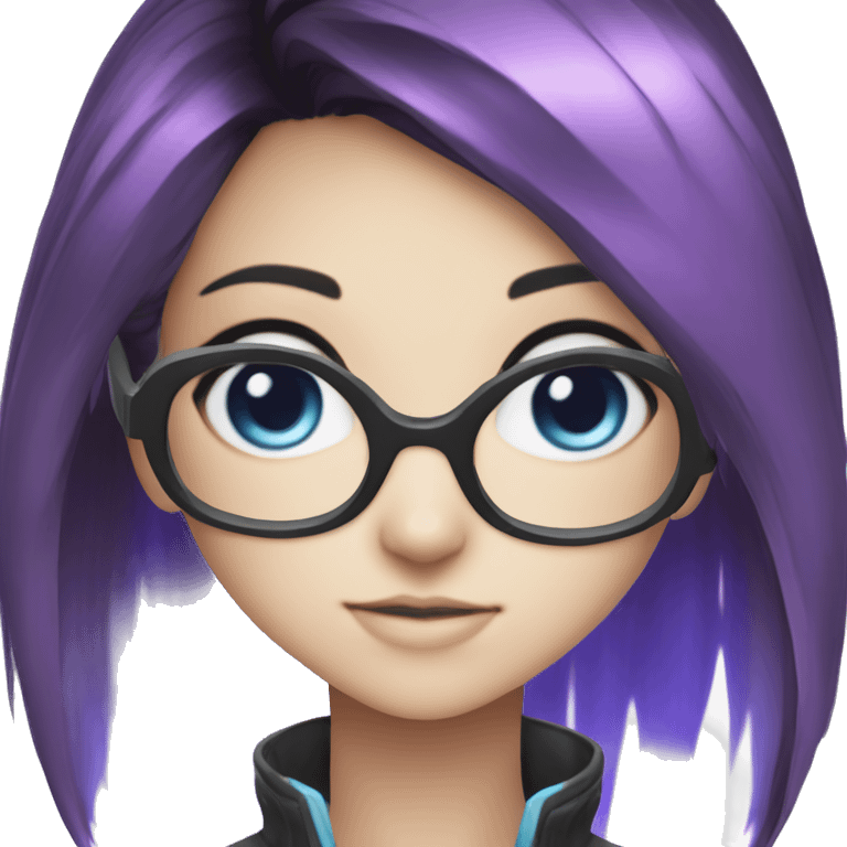 akiba-cyber-girl-purple-and-black-split-dyed-hair-blue-eyes-glasses emoji