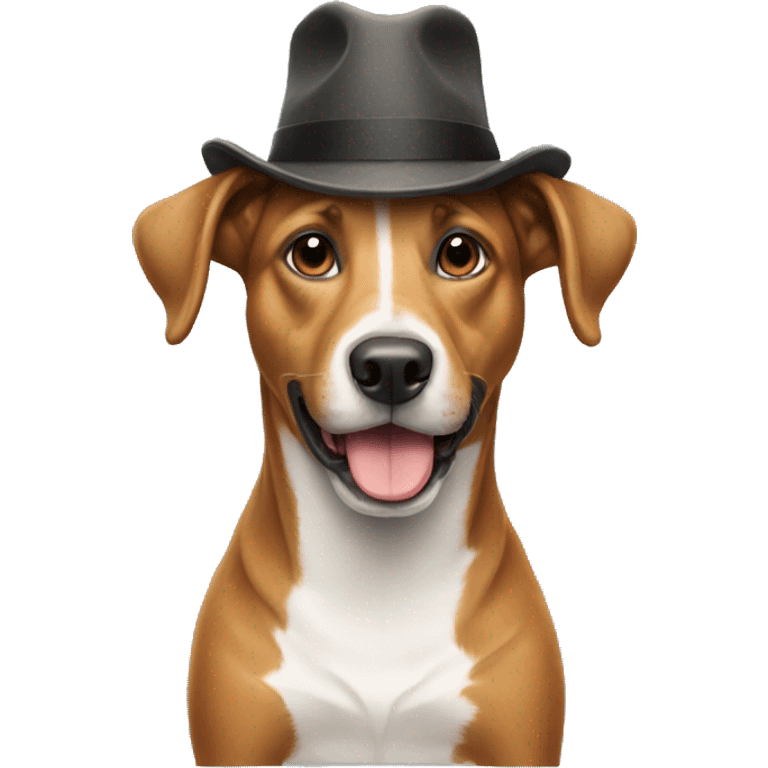 Dog wearing hat emoji