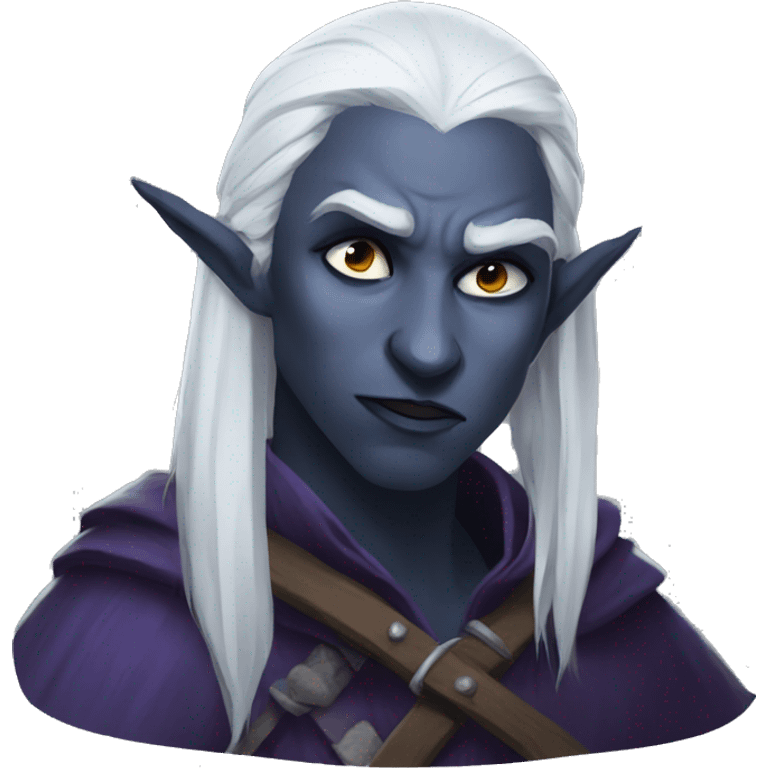 Drow bard dnd angry look emoji