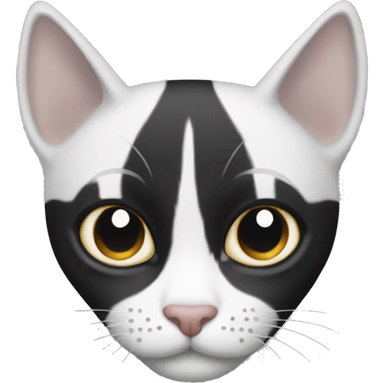 Gato blanco y negro emoji