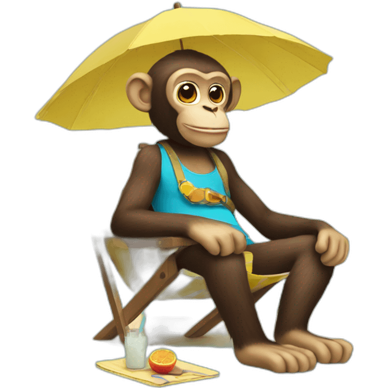 Monkey on vacation emoji