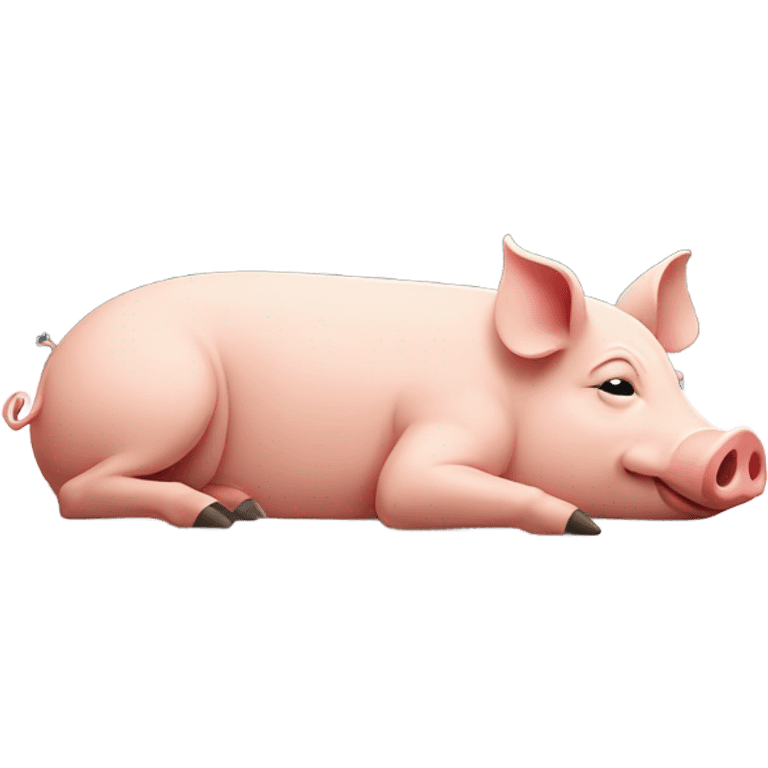 Pig lying bed emoji