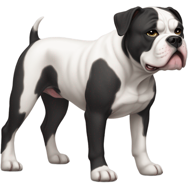 Black and white American bulldog  emoji