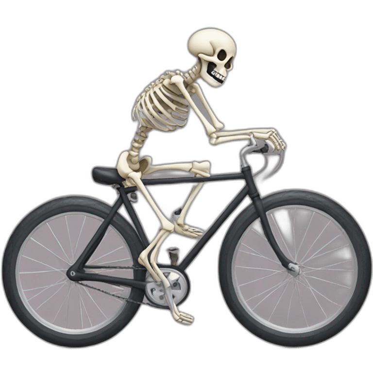 Skeleton on bicycle emoji