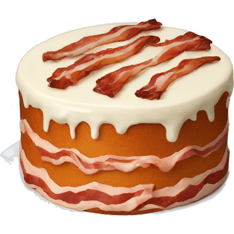 Angry cake bacon emoji